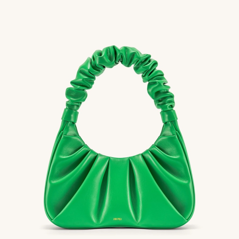 JW PEI New Never Used. GABBI RUCHED HOBO HANDBAG - GRASS GREEN